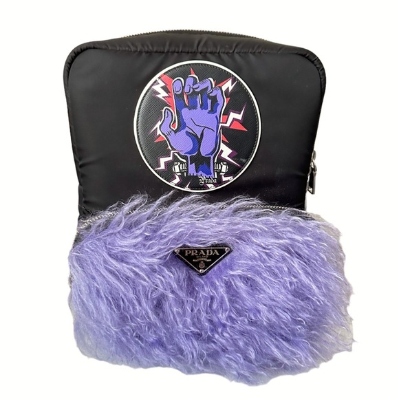 PRADA X Universal Tessuto Limited Edition Frankenstein Mohair Backpack W/COA - Picture 3 of 15